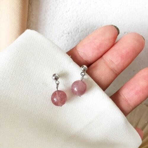 Girls Cute Fashion Pink Clip on Earrings No Pierced Non Piercing Ear Beautiful Temperament Crystal Korean Earrings