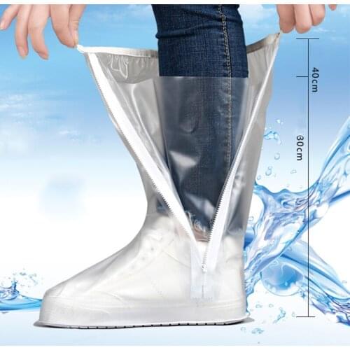 Rain boots Unisex cover shoes riding High top waterproof non-slip rain boots children rain shoes covers Family must be reusable
