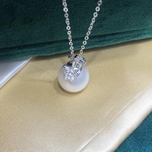 Charm 925 Sterling Silver Pendant Base Settings Mountings Findings Parts for Pearl Crystal Jade Agate Beads Stones 5pcs/lot