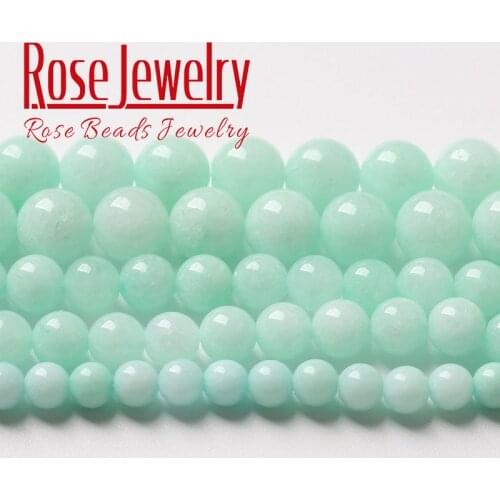 Wholesale Amazonite Stone Round Beads For Jewelry Making Natural Stone Round Loose Beads DIY Bracelets Accessories 4 6 8 10 12mm