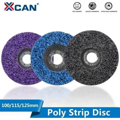 XCAN Polishing Disc 115 125mm Poly Strip Disc Abrasive Wheel Paint Rust Remover Clean Grinding Wheel for Angle Grinder