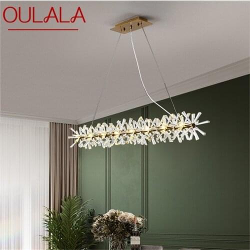 OULALA Chandelier Rectangle Pendant Lamp Postmodern Creative Branch Home LED Light Fixture for Living Dining Room