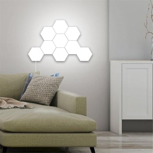 Modern LED Night Lights Creative Art Honeycomb Modular Assembly Helios Touch Night Lamp Quantum Lamp Magnetic Lighting
