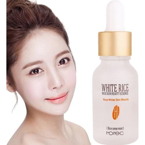 White Rice 15ml Face Serum Hyaluronic Acid Liquid Essence Shrink Pore Moisturizing Oil Control Anti-Wrinkle Skin Care for Women