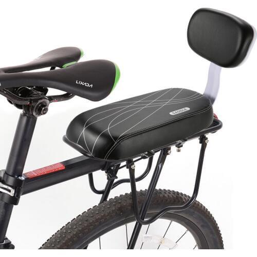 Bicycle Back Seat Cycling Bike Bicycle MTB PU Leather Soft Cushion Rear Rack Seat Children Seat with Back Rest