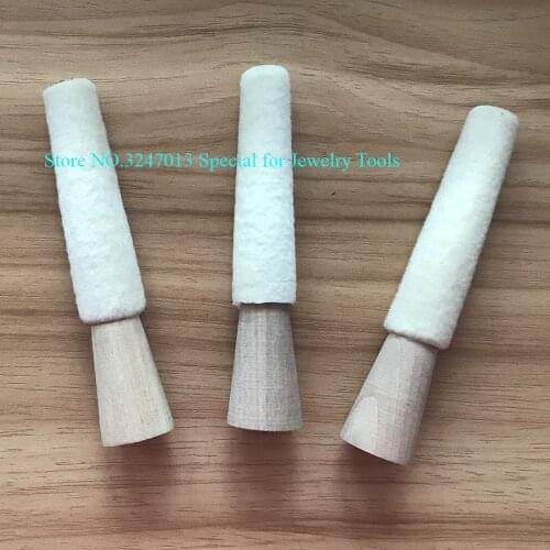 Felt Ring for Cotton Stick Buffer Jewelry inside Ring Stick Tools 3" 3 pcs/set