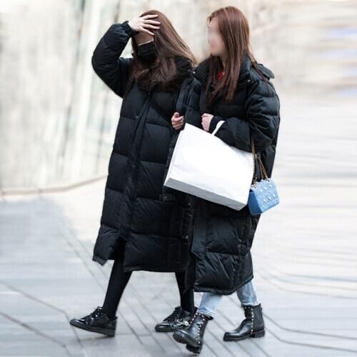 2020 Long Down Cotton Jacket for Women Parka Loose Warm Coat Winter Female Hooded Long Sleeve Winter Coat Women Padded Outerwear