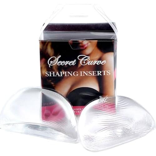 Y166 Womens Silicone Clear Bra Inserts Thickened Invisible Breast Enhancers Chest Pads Push Up Bikini Swimsuit Waterproof