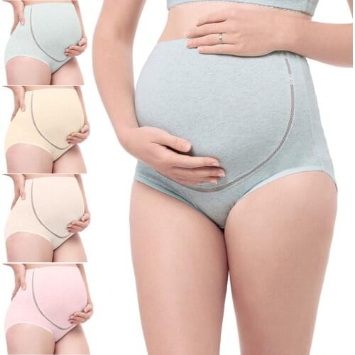 Belly Pregnancy Underwear Clothes for Women High Waist Pregnant Woman Underwear Adjustable Elasticity Maternity Pantie