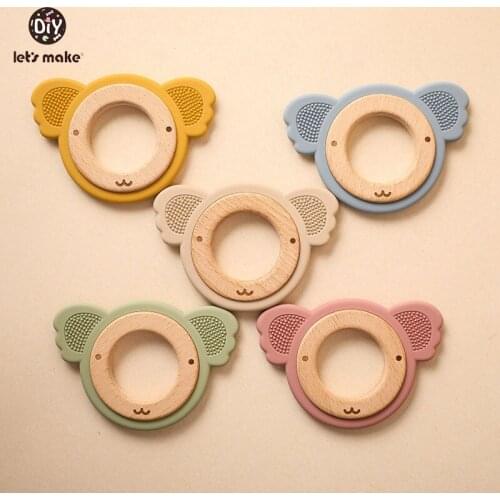 Lets Make 1Pcs Baby Oral Care Products Animal Series Teether Food Grade BPA-Free Neonatal Molar Toy Teether DIY Pacifier Chain