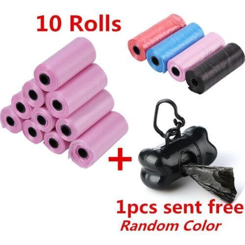 10 Rolls 150pcs Degradable Pet Dog Poop Bag Outdoor Pet Garbage Bag Waste Poop Bag Cleaning Tool with Dog Bag Dispenser