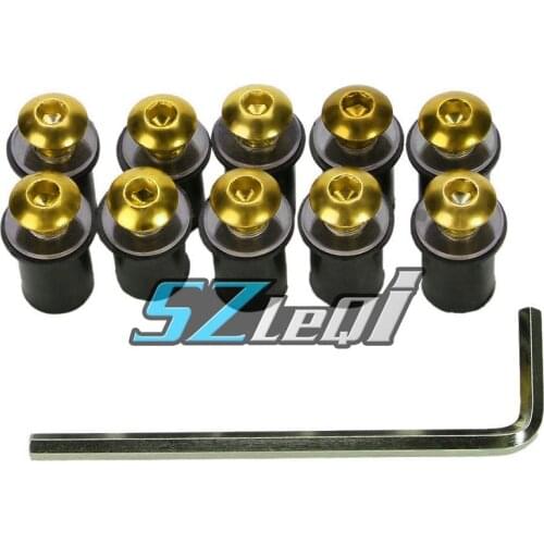 20Pcs/Set M5X15mm Motorcycle Aluminum Fairing Screw Bolt Nut Kit Body Mount For Motobike Windscreen Windshield Screws Bolts Nuts