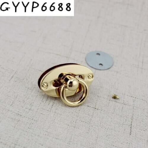 15sets Oval Metal lock accessories for Suitcase bag purse sewing purse flip lock handbags factory hardware wholesale