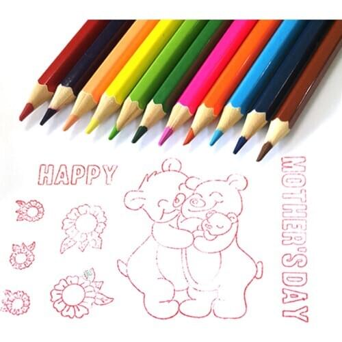 2019 New Happy Mothers Day Bear Badge set Transparent Silicone Clear Stamp for Scrapbooking DIY Crafts decoration Soft Stamps