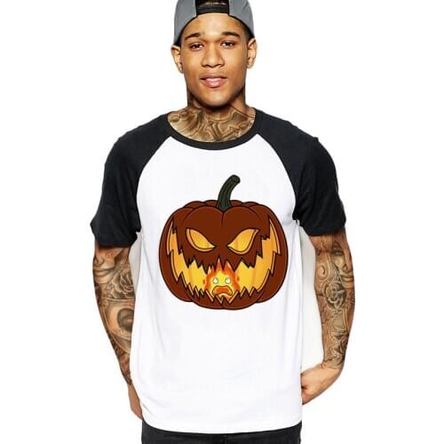 2020 fashion calcifer howls moving castle halloween miyazaki Flamen Mens funny t shirts brand logo cotton boy girl gift tshirts