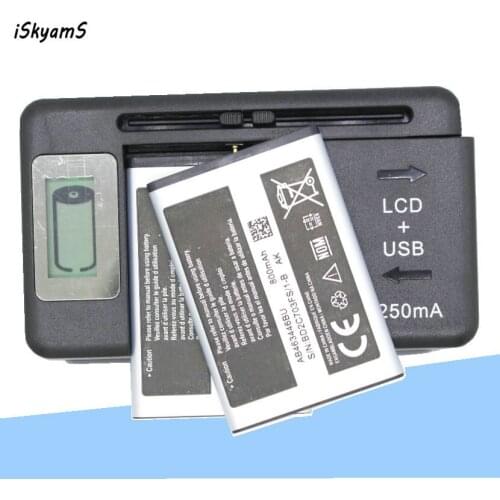 2x 800mAh AB463446BU Replacement Battery +Charger For Samsung SGH GH E251 E258 E350 E428 E500 X208 E900 E908 C512 X630 X680