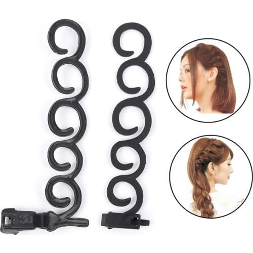 2Pcs/set French Hair Braiding Tool Hair Twist Braider with Hook Hair Edge Twist Curler Styling Tool DIY Accessories