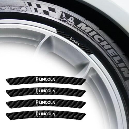 4pcs/set carbon fiber Car Rim stickers For Suzuki Swift Lincoln Land Rover car Emblem Auto Accessories Stickers