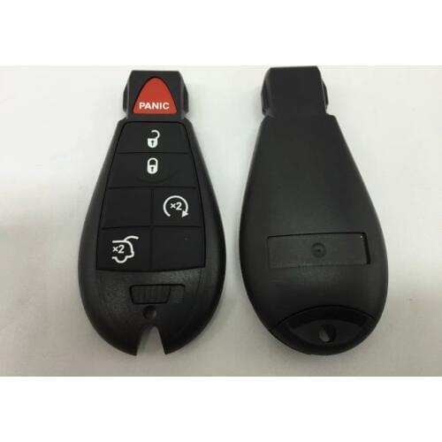 5PCS/lot For Chrysler Dodge Jeep Commander Grand Cherokee Smart Remote Key Shell 5 Button Keyless Entry Fob Car Alarm Key Cover