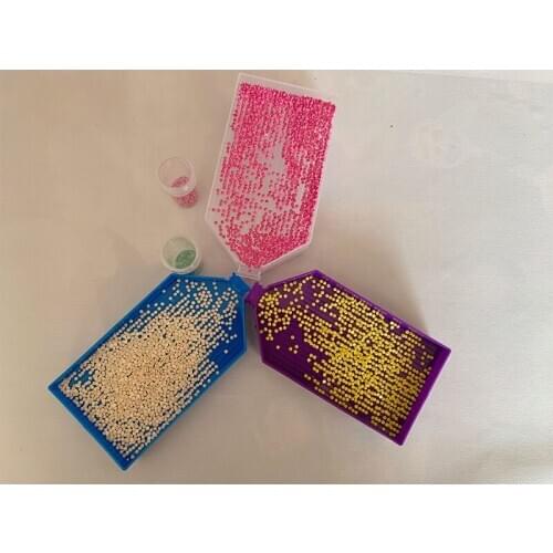 5D DIY diamond painting tool tray 3pcs diamond embroidery accessories large capacity large diamond tray plastic large tray gift