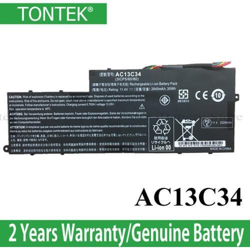 Wholesale AC13C34 Laptop Battery For Acer Aspire V5-122P V5-132 E3-111 E3-112 ES1-111M MS237 KT.00303.005 11.4V 30WH