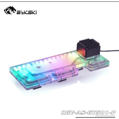 BYKSKI Acrylic Board Water Channel Kit Solution for ASUS TUF GAMING GT501 Computer Case for CPU/GPU Block Support DDC Pump RGB