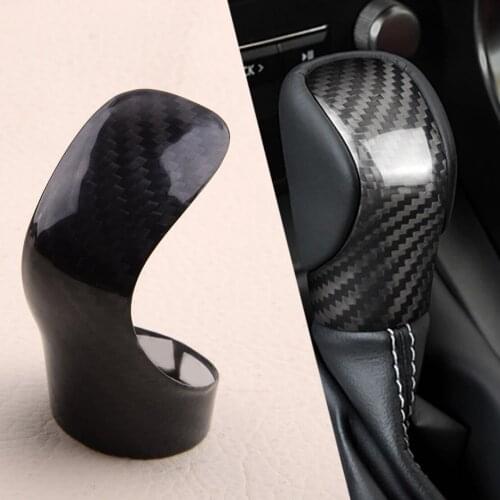 Car Black Carbon Fiber Gear Shift Knob Cover Trim Fit for Lexus ES350 GS200t GS350 IS300 IS350 NX200t RX350 RX450h RC 2016 2017