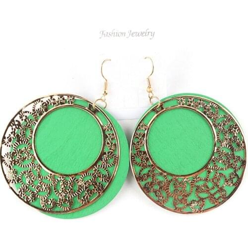 Free shipping!2022 Wooden Earrings For Women Fashion Jewelry Round Earrings Wholesale