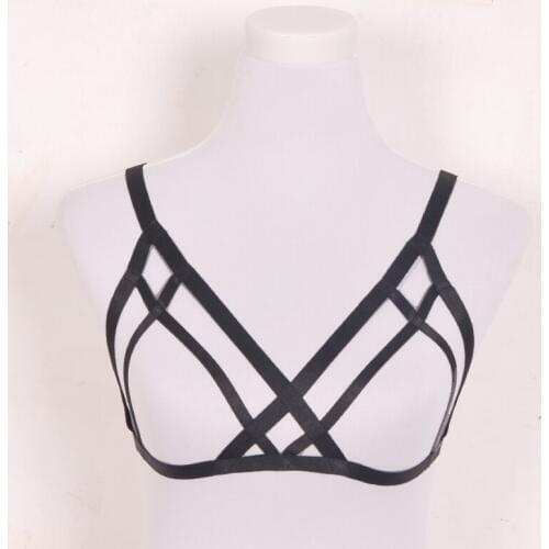 Black Geometry summer style harness Sexy lingerie cage bra Harajuku harness Exotic Apparel body fantasia harness cage bra