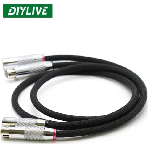 DIYLIVE QED Signature Edition of the fever level Carnon male to female audio signal line XLR balance line white carbon fiber hea