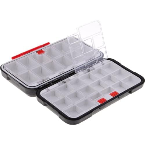 Double Sided 30 Compartment Waterproof Fishing Lure Bait Hooks Fishing Tackle Boxes Storage Box Case