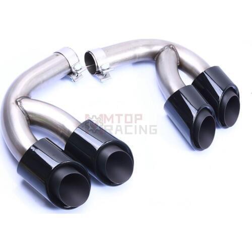 Exhaust Muffler Pipe Stainless Steel For Porsche Cayenne 3.0T 2018 2019 Black