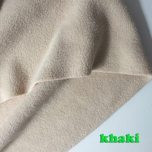 Khaki double-sided Polar Fleece Fabric anti-pilling Hoodies Blankets Lining Fabric Sold By The Yard Free Shipping