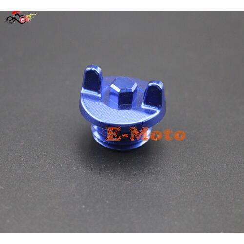 CNC Oil Filter Cap Oil Plug For YZ250F WR250R YZ450F WR250F WR450F BLUE E-Moto