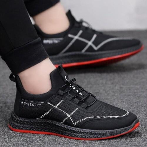 Trendy mens shoes spring mens casual shoes new sports shoes breathable running shoes mens soft soled shoes
