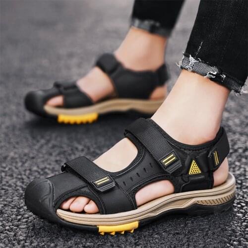 Men Beach Sandals Lightweight Quick-drying Water Shoes Wrap Toes Comfortable Breathable Casual Footwears sandalias