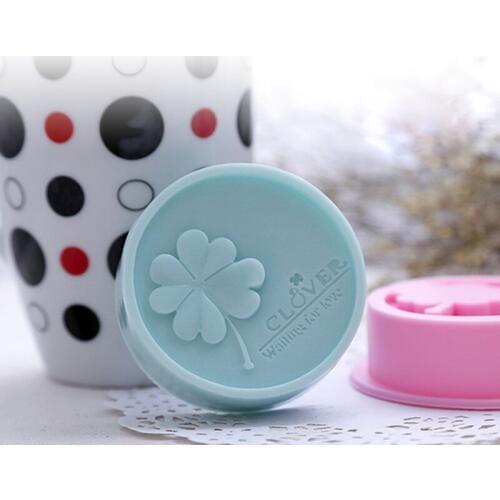 New Round Four-leaf Clover Silicone Soap Mold Handmade DIY Fondant Cake Chocolate Mold Accessories