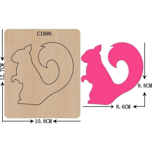 New Lovely Squirrel Wooden die Scrapbooking C1990 Cutting Dies