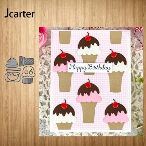 New Design Metal Cutting Dies Ice Cream Dessert Craft Stencil Diy Scrapbooking Handmade Card Make Shape Album Decoration Model