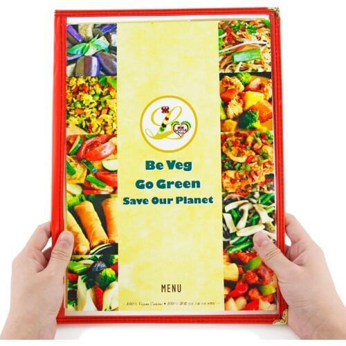 For A4 1 Sheet Single Panel Plastic menu holder Cafe Table Accessories Panel Transparent Menu Restaurant Bar