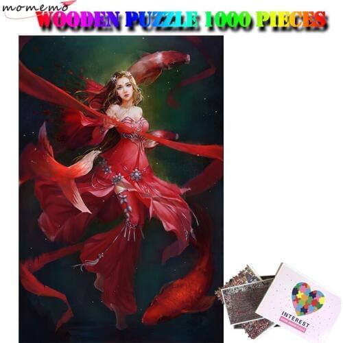 MOMEMO Beauty Wooden Jigsaw Puzzle 1000 Pieces Customized Painting Puzzle Toys for Adults Assembling Puzzles Games