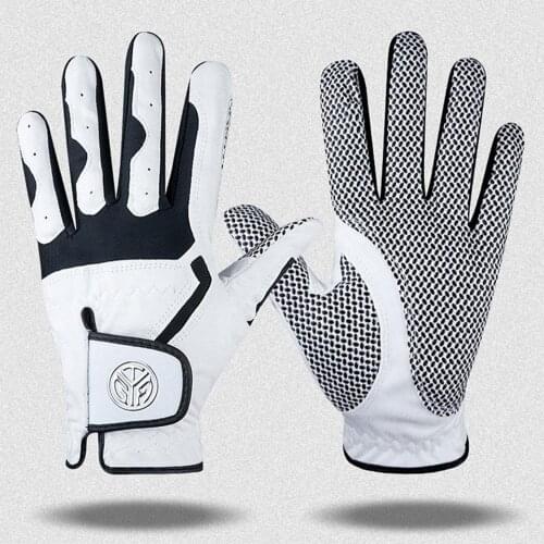 1 Pcs Mens Left Hand Golf Glove Right Hand Micro Soft Supplies Gloves Fiber White Grey Golf Mens Golf Color Breathable S5B0