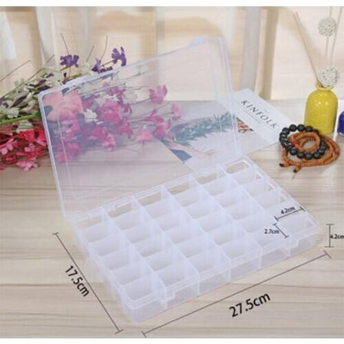 Portable Fishing Tackle Box Organizer Small Storage Box Plastic Storage Organizer Box 36 Compartments Transparent Tackle Box #A