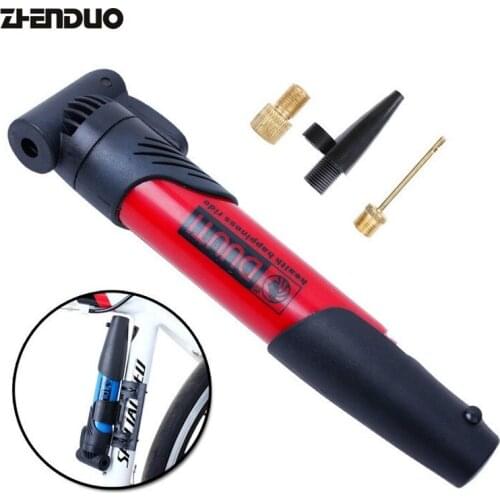 Mini Portable Bicycle Pump Hand Cycling Air Pump Ball Toy Tire Inflator Valve Mountain Bike Pump American and French