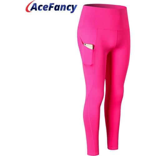 Plain Yoga Leggings Compression Fitness Leggings Tummy Control Athletic Yoga Pants 62505 Hip Up Leggings Sport Women Fitness