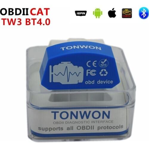 Tonwon 3 OBD2 Code Scanner Bluetooth/WiFi avaliable obd Car Diagnostics Tool Scanner Check Vehicle Engine Device Vgate ELM327