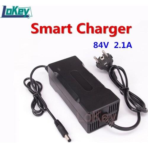84V 2.1A Smart Charger Safe Quiet And Easy To Heat 23S 96.6V Lithium Li ion battery Charger Plastic Case Fast Charger
