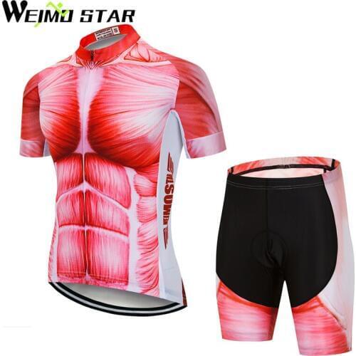 Weimostar Team Pro Cycling Jersey Set Summer Bike Clothing Mens Summer Bicycle Tops Ropa Ciclismo Cycling Bib Shorts Set