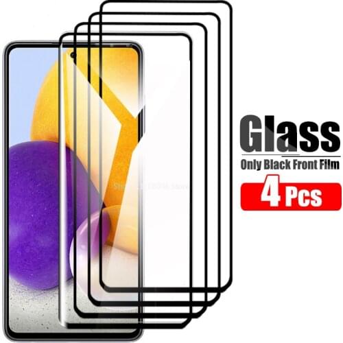 4 Pcs Tempered Glass For Samsung Galaxy A51 A72 A52 A12 Screen Protector For Samsung A02S A32 A71 A02 S Protective Film 4G 5G