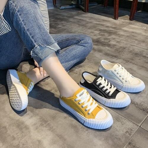 Women Shoes Platform Canvas Vulcanized Sneakers Multicolor New Arrival Women Flat Breathable Casual shoes U12-22